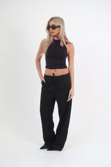 מכנסי שחור שרוך